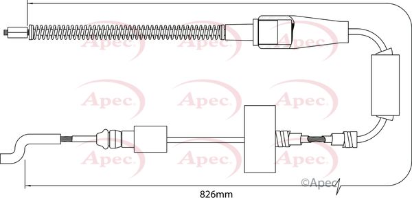 Apec CAB1519 Cable Pull, parking brake - 1