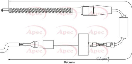 Apec CAB1519 Cable Pull, parking brake - 1