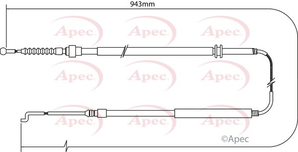 Apec CAB1521 Cable Pull, parking brake - 1