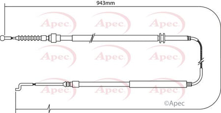 Apec CAB1521 Cable Pull, parking brake - 1