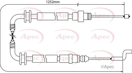 Apec CAB1522 Cable Pull, parking brake - 1