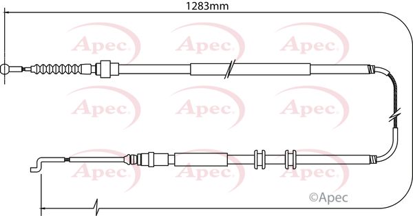 Apec CAB1523 Cable Pull, parking brake - 1