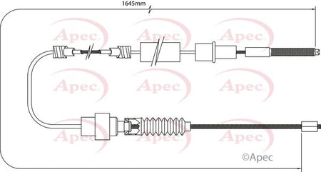 Apec CAB1524 Cable Pull, parking brake - 1