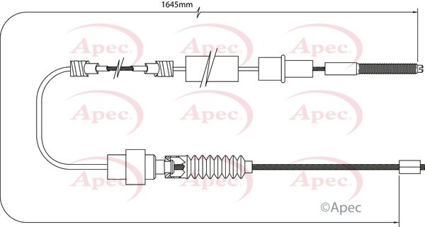 Apec CAB1524 Cable Pull, parking brake - 1