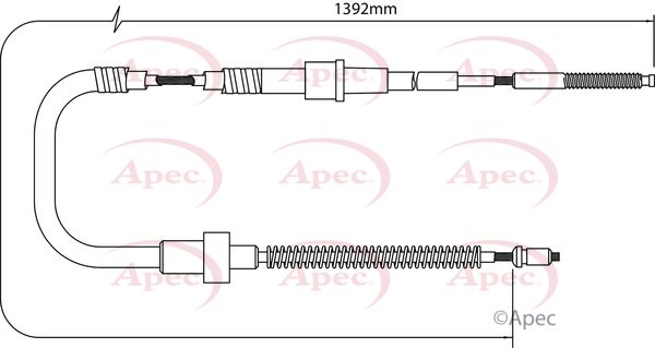 Apec CAB1528 Cable Pull, parking brake - 1