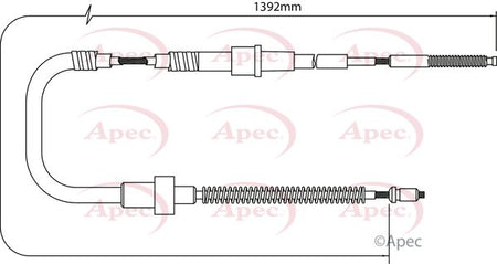 Apec CAB1528 Cable Pull, parking brake - 1