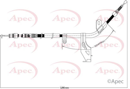 Apec CAB1530 Cable Pull, parking brake - 1