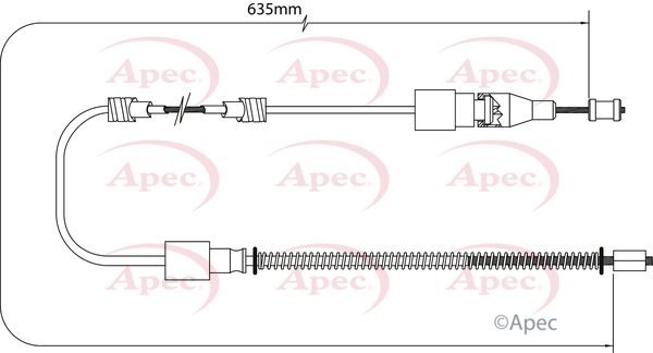 Apec CAB1531 Cable Pull, parking brake - 1