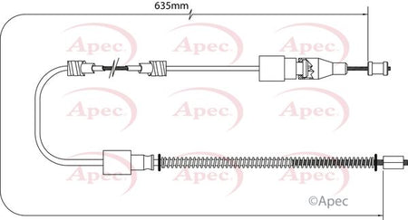 Apec CAB1531 Cable Pull, parking brake - 1
