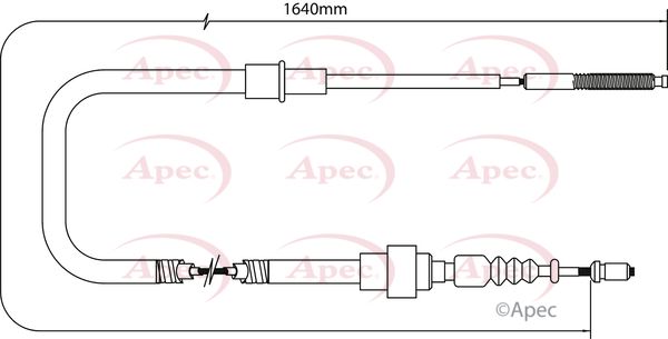 Apec CAB1532 Cable Pull, parking brake - 1