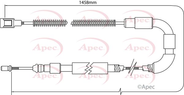 Apec CAB1535 Cable Pull, parking brake - 1