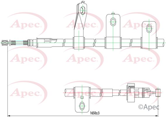 Apec CAB1537 Cable Pull, parking brake - 1
