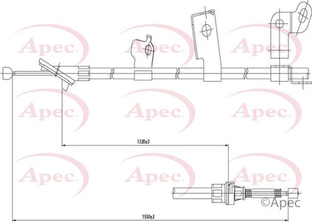 Apec CAB1538 Cable Pull, parking brake - 1