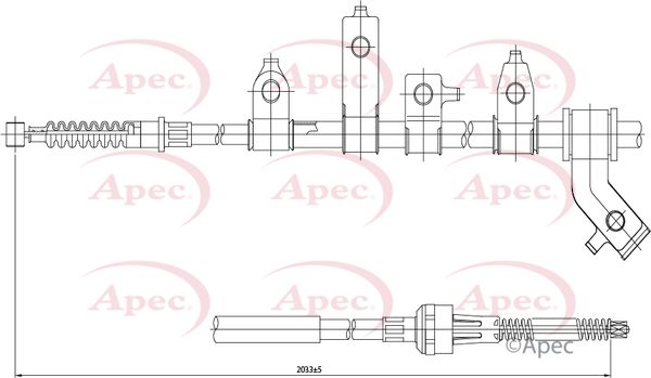 Apec CAB1539 Cable Pull, parking brake - 1