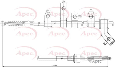 Apec CAB1539 Cable Pull, parking brake - 1