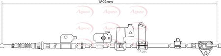 Apec CAB1540 Cable Pull, parking brake - 1