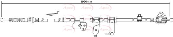 Apec CAB1541 Cable Pull, parking brake - 1