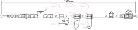 Apec CAB1541 Cable Pull, parking brake - 1