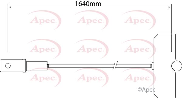 Apec CAB1542 Cable Pull, parking brake - 1