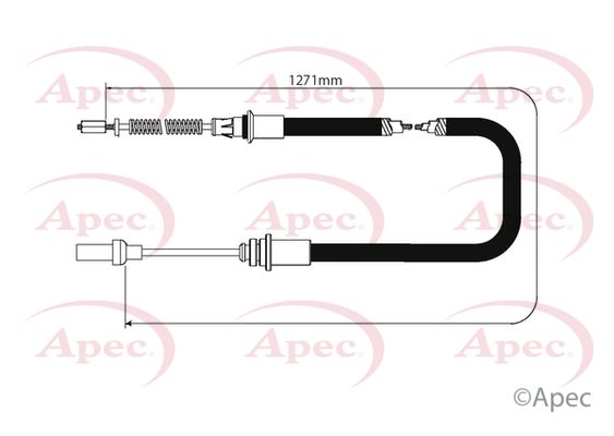 Apec CAB1543 Cable Pull, parking brake - 1
