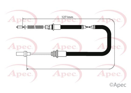 Apec CAB1543 Cable Pull, parking brake - 1