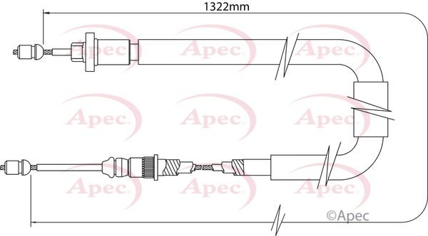 Apec CAB1544 Cable Pull, parking brake - 1