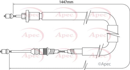 Apec CAB1545 Cable Pull, parking brake - 1