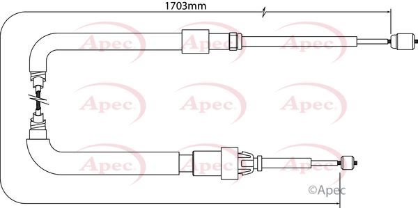 Apec CAB1546 Cable Pull, parking brake - 1