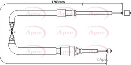 Apec CAB1546 Cable Pull, parking brake - 1