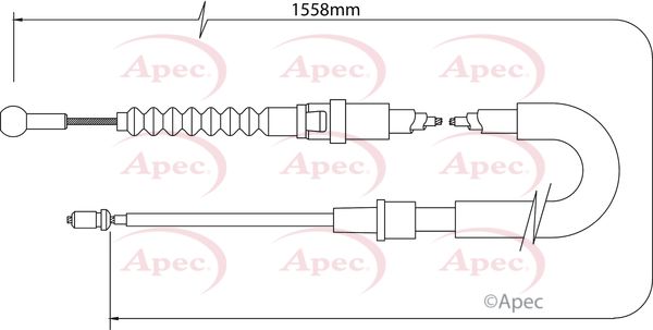 Apec CAB1547 Cable Pull, parking brake - 1