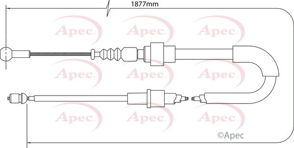Apec CAB1548 Cable Pull, parking brake - 1