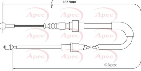 Apec CAB1548 Cable Pull, parking brake - 1