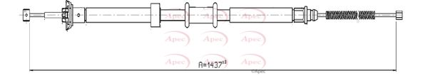 Apec CAB1554 Cable Pull, parking brake - 1