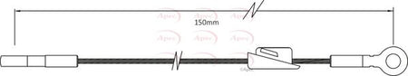 Apec CAB1555 Cable Pull, parking brake - 1
