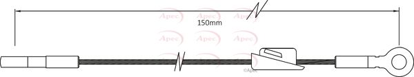 Apec CAB1555 Cable Pull, parking brake - 1