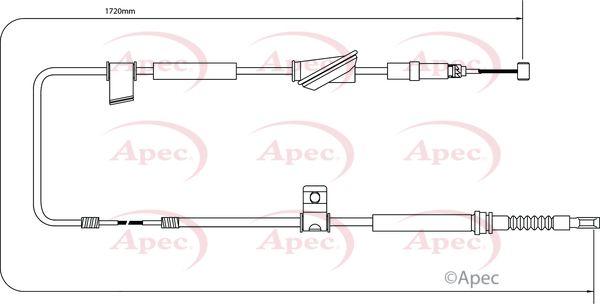 Apec CAB1558 Cable Pull, parking brake - 1