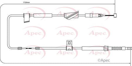 Apec CAB1558 Cable Pull, parking brake - 1