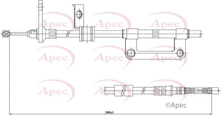 Apec CAB1559 Cable Pull, parking brake - 1