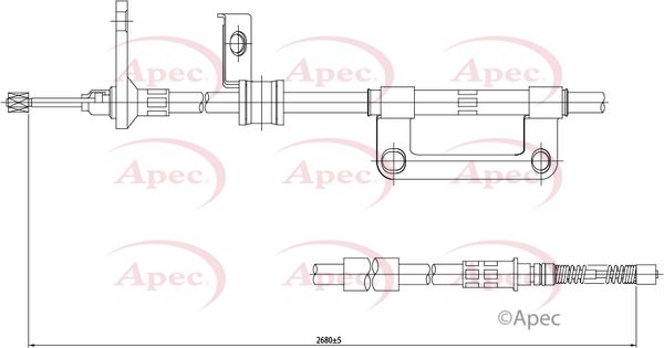 Apec CAB1559 Cable Pull, parking brake - 1