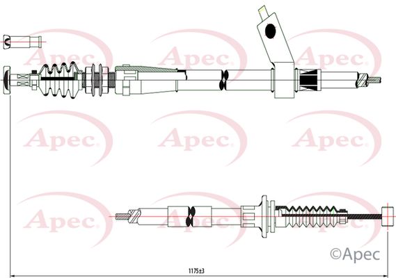 Apec CAB1560 Cable Pull, parking brake - 1