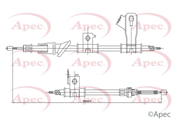 Apec CAB1561 Cable Pull, parking brake - 1