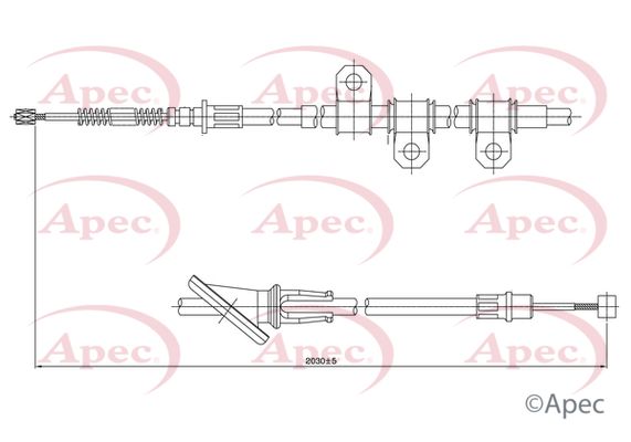 Apec CAB1562 Cable Pull, parking brake - 1