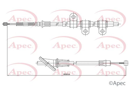 Apec CAB1562 Cable Pull, parking brake - 1