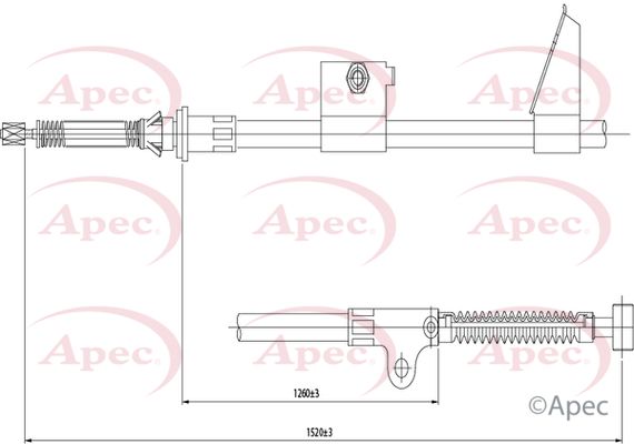 Apec CAB1563 Cable Pull, parking brake - 1