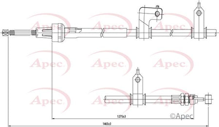 Apec CAB1566 Cable Pull, parking brake - 1