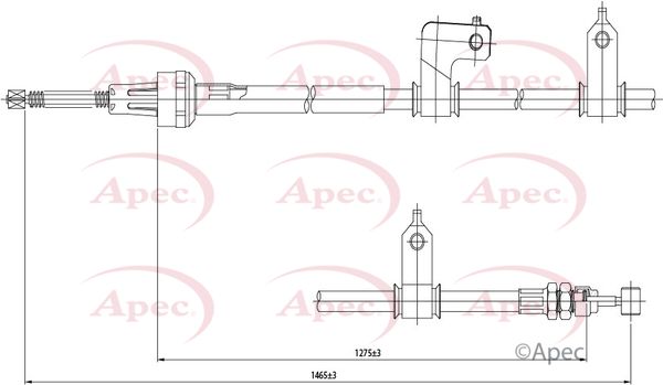 Apec CAB1566 Cable Pull, parking brake - 1