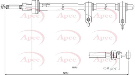 Apec CAB1567 Cable Pull, parking brake - 1
