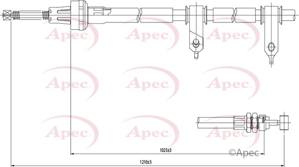 Apec CAB1567 Cable Pull, parking brake - 1
