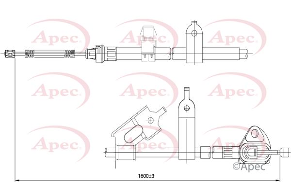 Apec CAB1568 Cable Pull, parking brake - 1