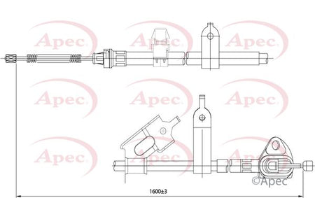 Apec CAB1568 Cable Pull, parking brake - 1
